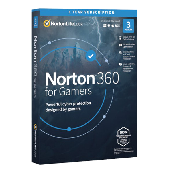 Norton 360 for Gamers 3-Device 1-Year,  EU