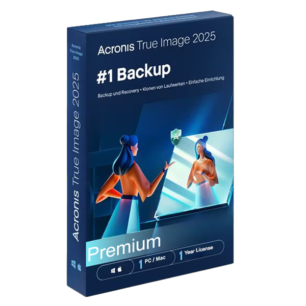 Acronis True Image 2021 Premium 1-PC/MAC + 1 TB Cloud Storage 1 year